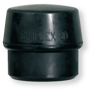 Simplex dop rubbercomposiet zwart 80 mm